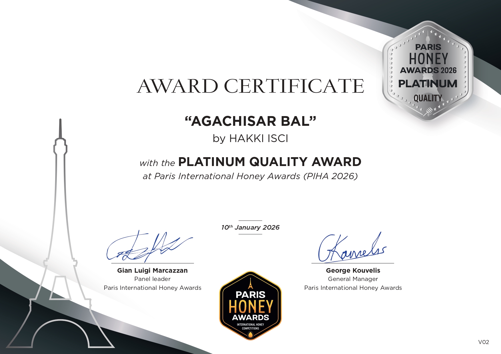 Paris Honey Awards Platin Ödülü: Türkiye Adına En Yüksek Kalite Başarısı | Ağaçhisar Bal