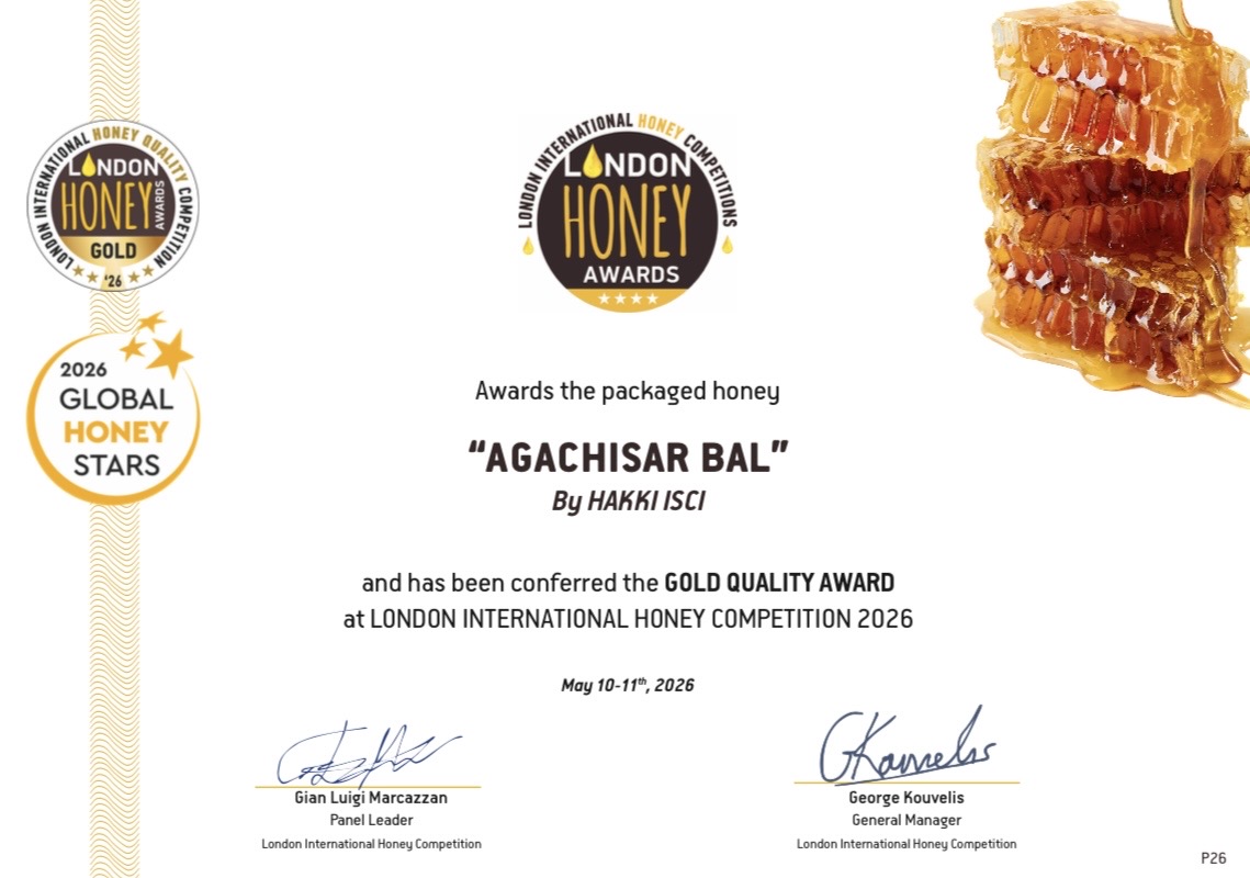 Londra Honey Awards Gold Ödülü:Türkiye Adına ALTIN Madalya | Ağaçhisar Bal